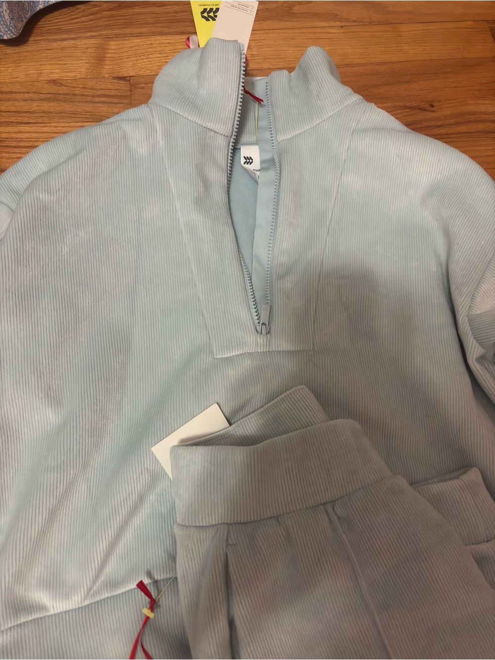 All in Motion Light Aqua Blue Tracksuit Set NWT SIZE S TOP, SIZE XS BOTTOMS - Picture 3 of 9